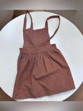 Girls Field Day terracotta pinafore dress 8/9y